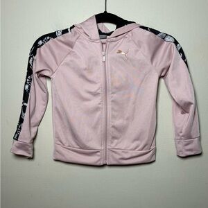 Puma Kids Pink Zip-Up Hoodie W/ Matching Leggings Black Pink Navy Size 5